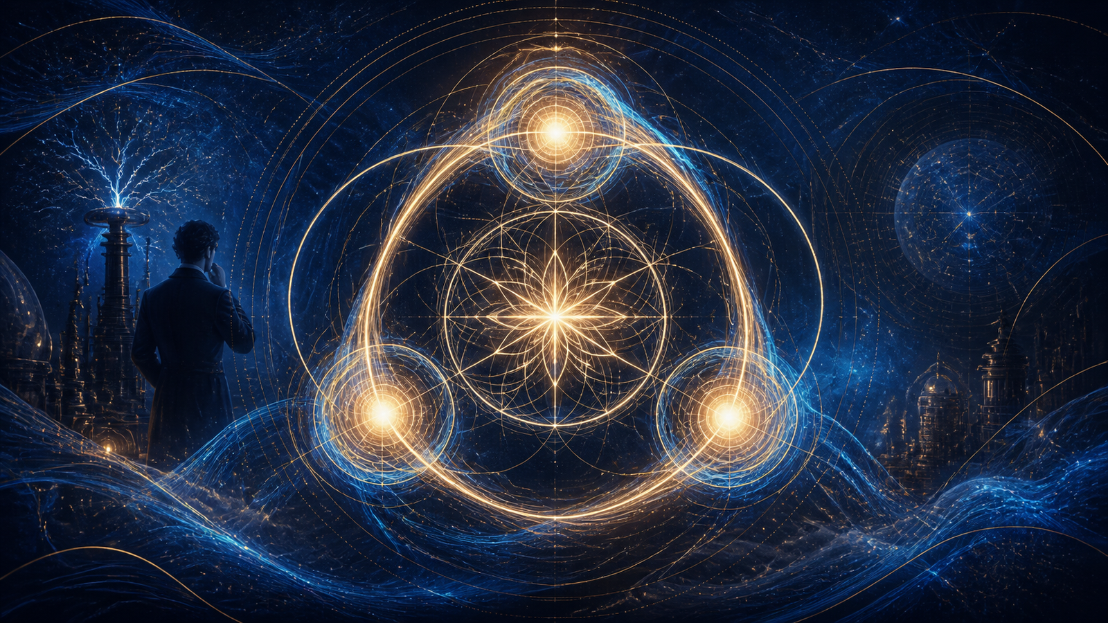 Mystical electric geometry inspired by Tesla’s 3, 6, and 9